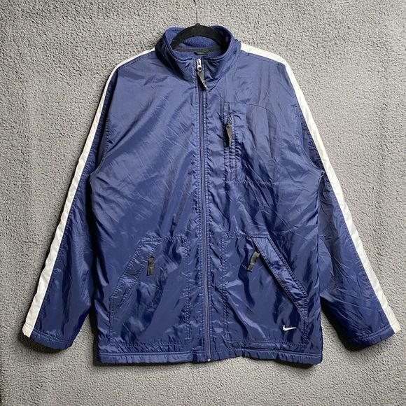 Nike Other - Vintage Y2K NIKE Fleece Lined Full Zip Jacket Mens Medium Shacket Cyber